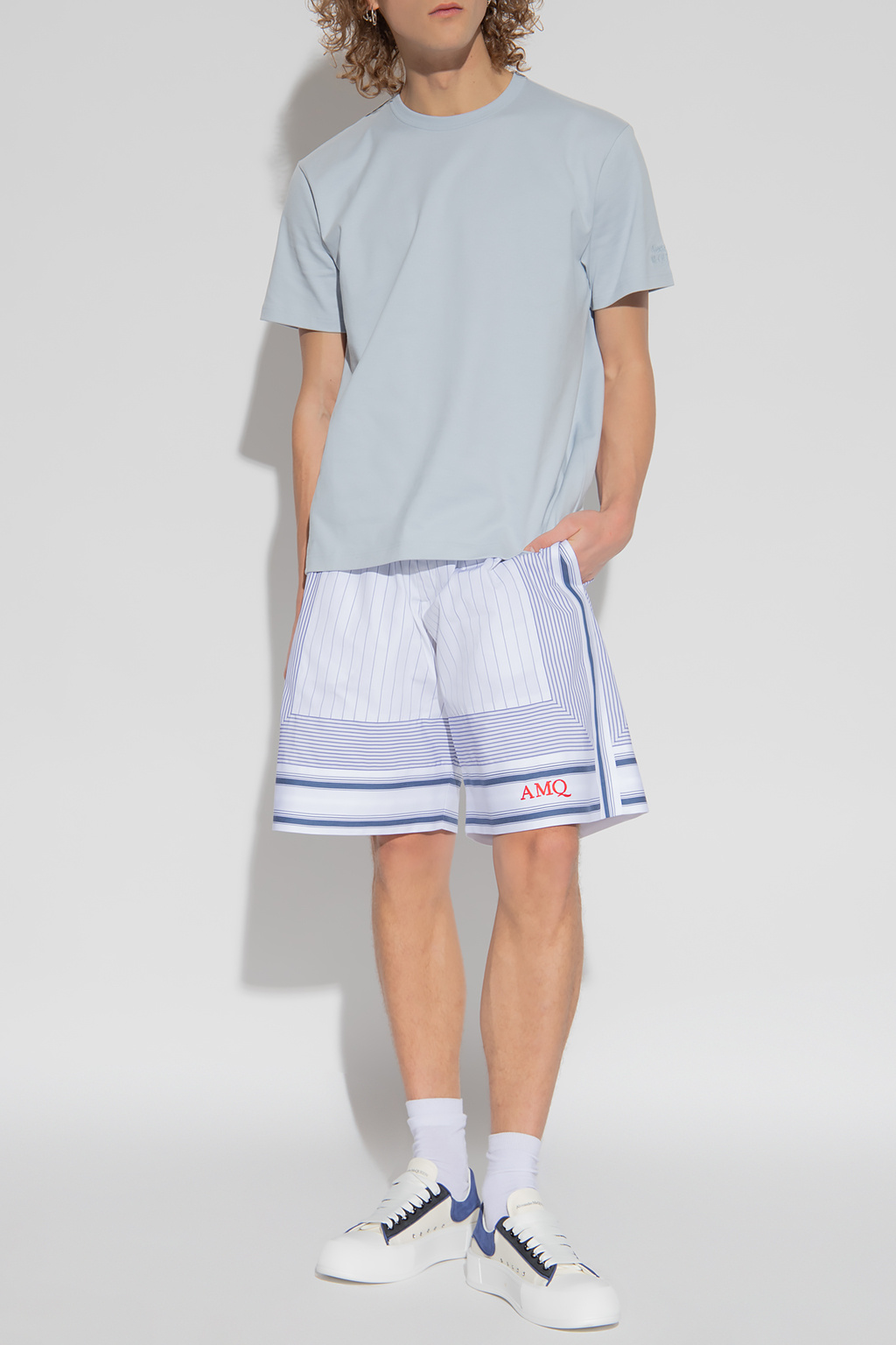 アレキサンダーマックイーン Alexander McQueen Shorts Alexander McQueen Shorts with logo | Men's Clothing